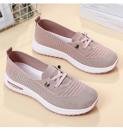 Casual Ladies Single Shoes Breathable Comfortable Middle Mom Shoes Business Casual Shoes for Women Winter Pink $15.53 Athleti...