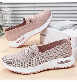 Casual Ladies Single Shoes Breathable Comfortable Middle Mom Shoes Business Casual Shoes for Women Winter Pink $15.53 Athleti...