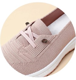 Casual Ladies Single Shoes Breathable Comfortable Middle Mom Shoes Business Casual Shoes for Women Winter Pink $15.53 Athleti...