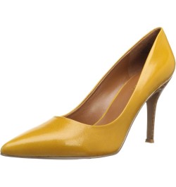 Womens Flax Pointed Toe Dress Pump Dark Yellow Leather $35.20 Pumps