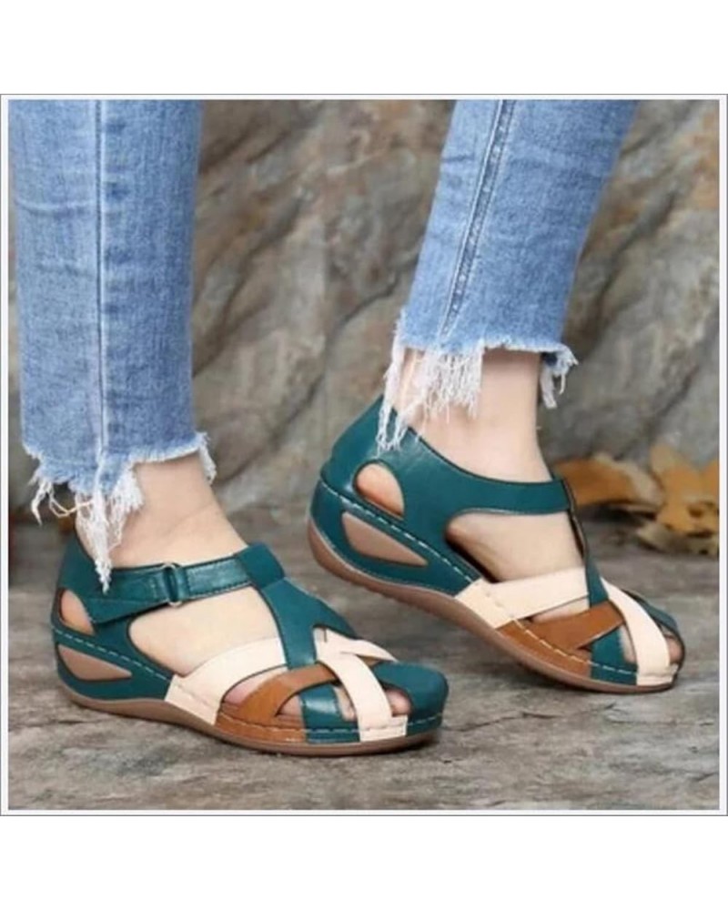 Women's Summer Sandals Casual Bohemia Gladiator Wedge Shoes Comfortable Ankle Strap Outdoor Platform Sandals Mule Clogs Slipp...