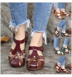 Women's Summer Sandals Casual Bohemia Gladiator Wedge Shoes Comfortable Ankle Strap Outdoor Platform Sandals Mule Clogs Slipp...