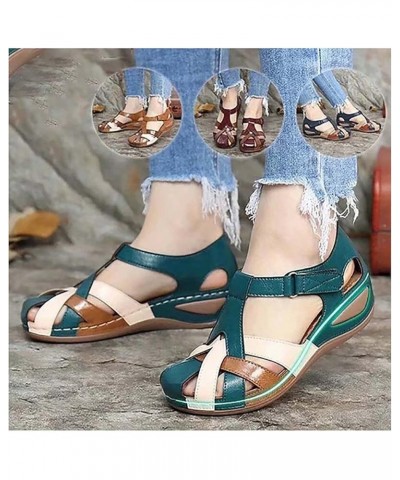 Women's Summer Sandals Casual Bohemia Gladiator Wedge Shoes Comfortable Ankle Strap Outdoor Platform Sandals Mule Clogs Slipp...