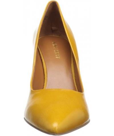 Womens Flax Pointed Toe Dress Pump Dark Yellow Leather $35.20 Pumps