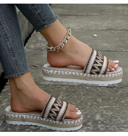 Women Sandals Size 5 2023 New European And Ethnic Style Foreign Trade Large Size Women's Womens Sandal Arch Support Khaki $10...