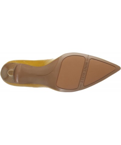 Womens Flax Pointed Toe Dress Pump Dark Yellow Leather $35.20 Pumps