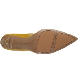 Womens Flax Pointed Toe Dress Pump Dark Yellow Leather $35.20 Pumps