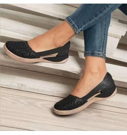 Women Ankle Strap Buckle Low Wedges Sandals Casual Summer Comfortable Flats Wedge Platform Slipper Sandal 37-htrns-a-black $1...