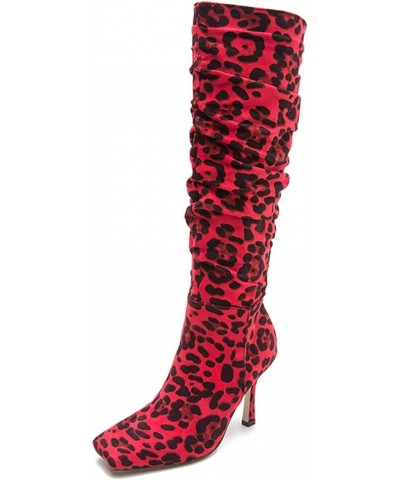 Womens Stiletto Heels Knee High Boots Thigh High Boots Square Toe Fashion Dress Christmas Gogo Boots $32.39 Boots