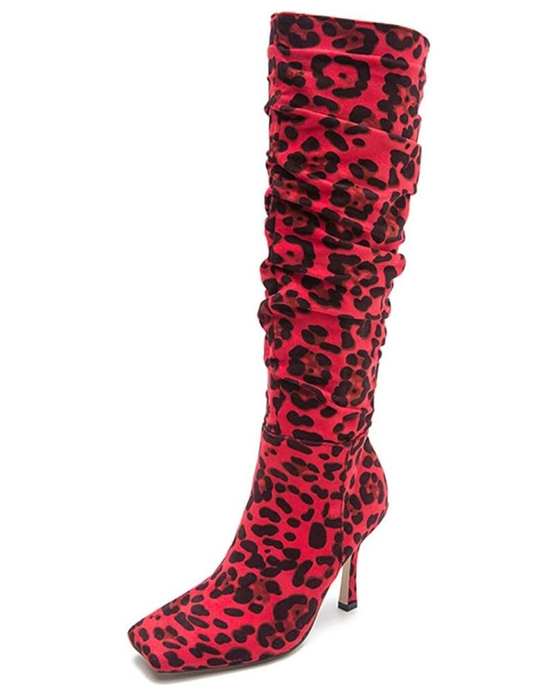 Womens Stiletto Heels Knee High Boots Thigh High Boots Square Toe Fashion Dress Christmas Gogo Boots $32.39 Boots