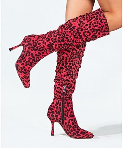 Womens Stiletto Heels Knee High Boots Thigh High Boots Square Toe Fashion Dress Christmas Gogo Boots $32.39 Boots