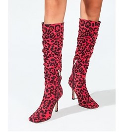 Womens Stiletto Heels Knee High Boots Thigh High Boots Square Toe Fashion Dress Christmas Gogo Boots $32.39 Boots