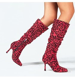 Womens Stiletto Heels Knee High Boots Thigh High Boots Square Toe Fashion Dress Christmas Gogo Boots $32.39 Boots