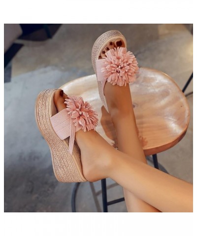 Flip Flop Slippers Women Wide Sliders For Women Sandals Black Flip Flops For Women Brown Flats Shoes Women Sandals Wom D-pink...