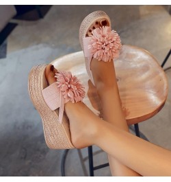 Flip Flop Slippers Women Wide Sliders For Women Sandals Black Flip Flops For Women Brown Flats Shoes Women Sandals Wom D-pink...