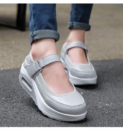 Women's Platform Walking Shoes Non-Slip Shake Shoes Lightweight Mary Jane Wedges Work Out Sneakers Grey $28.76 Athletic Shoes