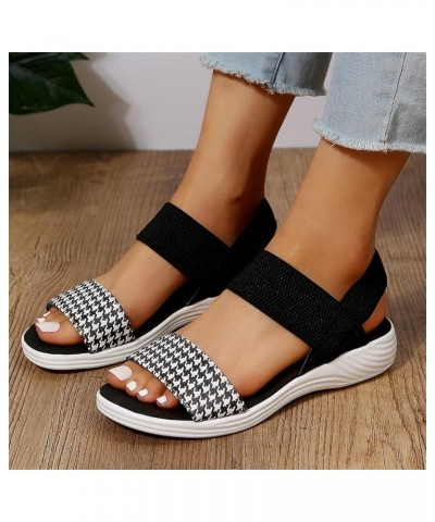 Summer Sandals for Women, Womens Outdoor Athletic Open Toe Low Heel Sandals Ankle Strap Open Toe Beach Sandals Black 8.5 $12....