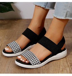 Summer Sandals for Women, Womens Outdoor Athletic Open Toe Low Heel Sandals Ankle Strap Open Toe Beach Sandals Black 8.5 $12....