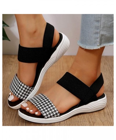 Summer Sandals for Women, Womens Outdoor Athletic Open Toe Low Heel Sandals Ankle Strap Open Toe Beach Sandals Black 8.5 $12....