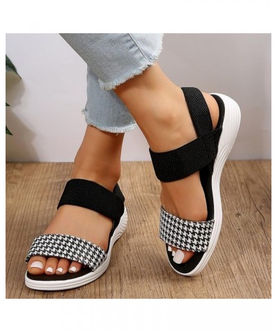 Summer Sandals for Women, Womens Outdoor Athletic Open Toe Low Heel Sandals Ankle Strap Open Toe Beach Sandals Black 8.5 $12....