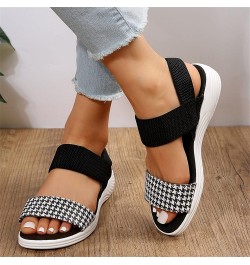 Summer Sandals for Women, Womens Outdoor Athletic Open Toe Low Heel Sandals Ankle Strap Open Toe Beach Sandals Black 8.5 $12....