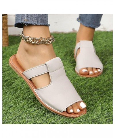 Sandals Women Open Toe Strappy Lace Up Espadrilles High Heel Platform Casual Sandals Boho Flats Shoes 124-zoxro-grey-b $11.77...