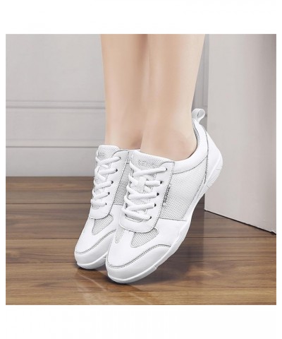 Women's Cheerleading Shoes Fitness Dance Sports Shoes Breathable Competition Cheer Shoes White $21.18 Athletic Shoes