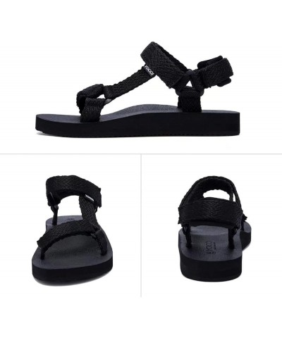 Women's Original Sport Sandals Hiking Sandals with Arch Support Yoga Mat Insole Light Weight Outdoor Water Shoes Black $11.34...