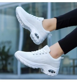 Wide Width Sneakers Women Christmas, Women's Walking Shoes Sock Sneakers Slip on Mesh Wedge Platform Loafers White-g $23.17 A...