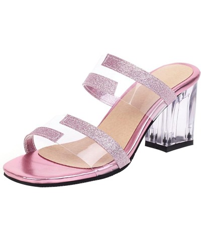 Transparent Mule Slippers Women Slides Sandals Purple 2 $19.13 Sandals