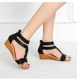 Women's Two Strap Heeled Sandal Heels Open Toe Strappy Sandals Pump Sandals Party for Women Black $18.54 Sandals