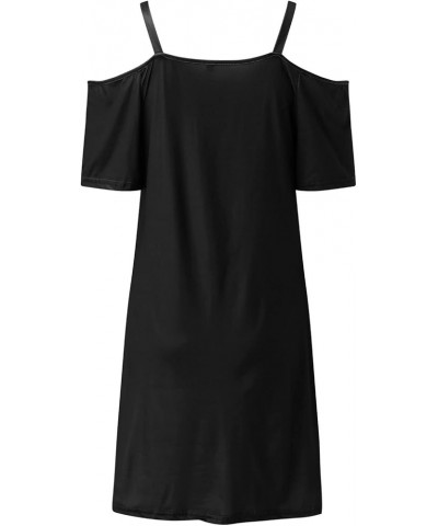 Plus Size Party Dresses for Women Sexy Sleeve Tunic Straps Dress Woman's Casual Dresses, Large Black- Dress for Women 2024 $8...