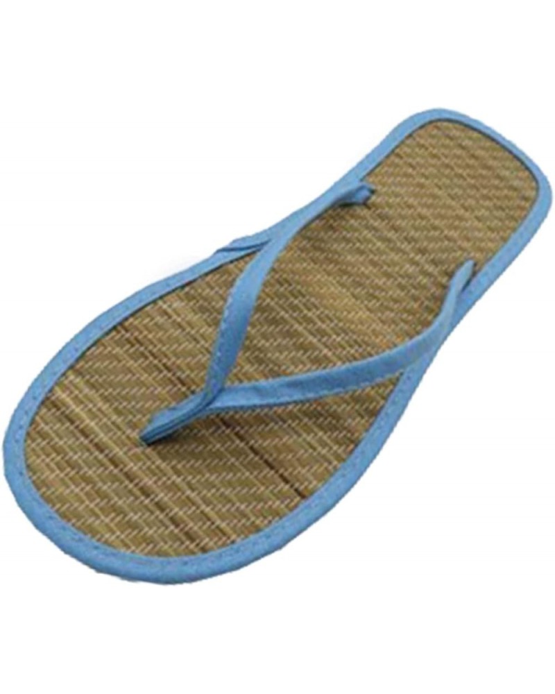 Women's Flip-Flops Straw Slippers Sandals, Outdoor Beach Clip Toe Sandals Flat Comfortable Casual Sandals A-blue $9.46 Athlet...