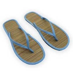 Women's Flip-Flops Straw Slippers Sandals, Outdoor Beach Clip Toe Sandals Flat Comfortable Casual Sandals A-blue $9.46 Athlet...