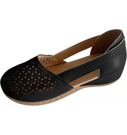 Sandals for Women 2023, Summer Sandals for Women 2023 Mule Hollow Out Slip On Shoes Orthotic Wedge Sandals Black $9.96 Sandals