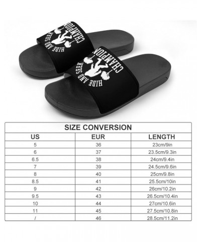 Bigfoot Hide and Seek Champion Home Slippers PVC Open Toe Shower Slippers Fashion Sandals for Men Women 38 (240mm) Black-styl...