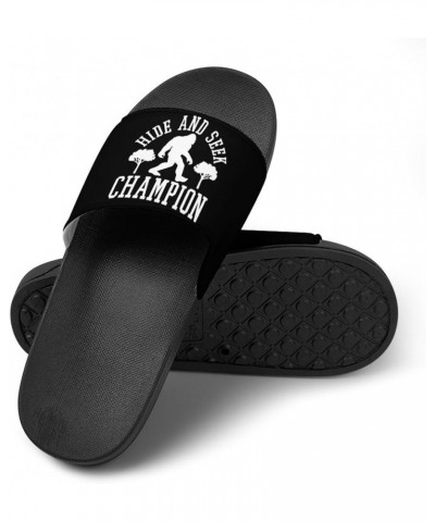 Bigfoot Hide and Seek Champion Home Slippers PVC Open Toe Shower Slippers Fashion Sandals for Men Women 38 (240mm) Black-styl...