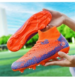 Mens High-Top Turf Soccer Cleats Women Breathable Lightweight Youth Professional Football Boots Wide Shoes Outdoor Zapatos de...