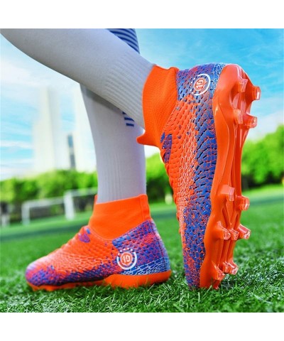 Mens High-Top Turf Soccer Cleats Women Breathable Lightweight Youth Professional Football Boots Wide Shoes Outdoor Zapatos de...