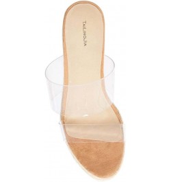 Transparent Wedge Heel Sandal 36 Clear $38.39 Sandals