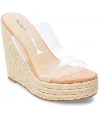 Transparent Wedge Heel Sandal 36 Clear $38.39 Sandals