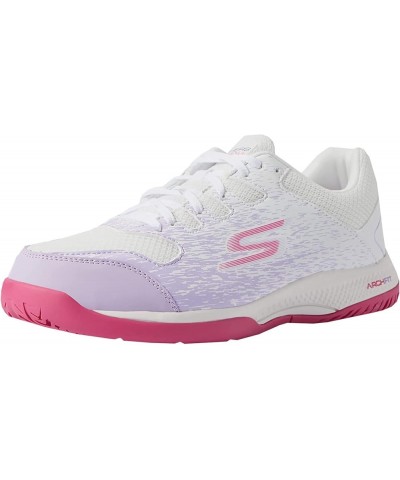 women's Go Train Arch Fit Viper Court-Pickleball Sneaker White/Lavender $54.97 Athletic Shoes