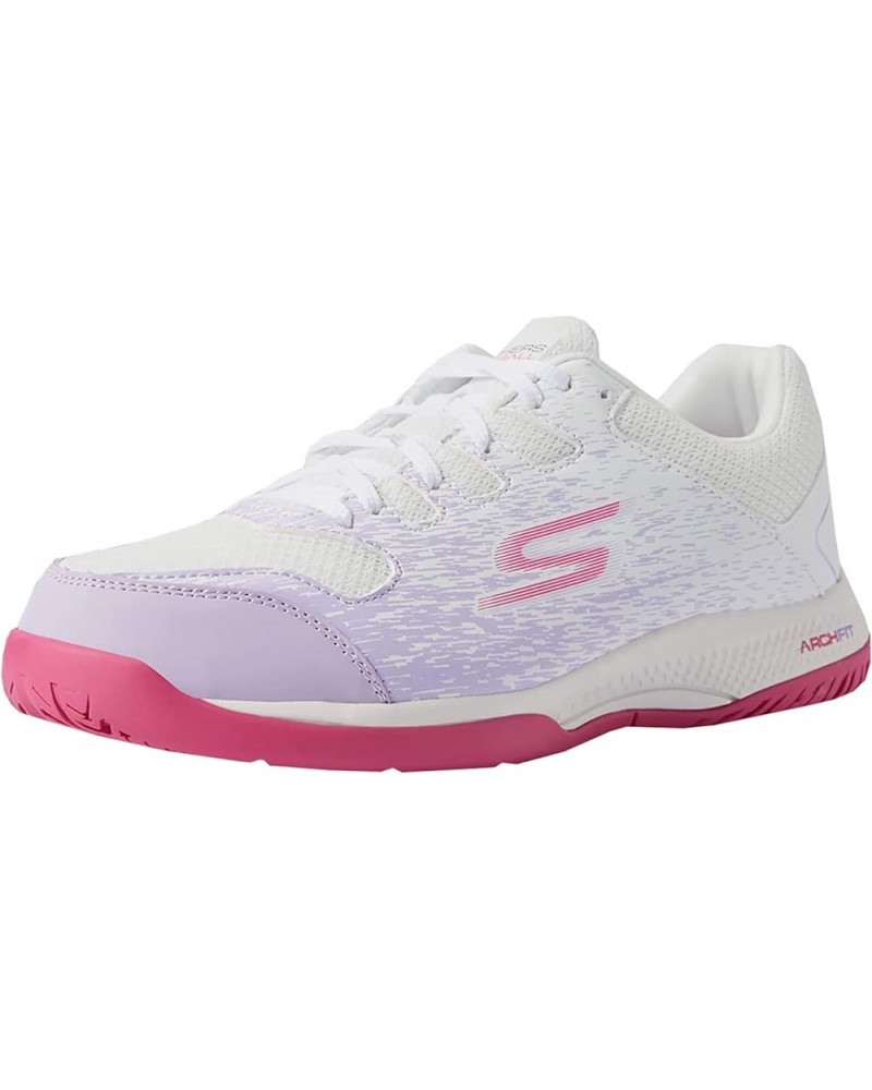 women's Go Train Arch Fit Viper Court-Pickleball Sneaker White/Lavender $54.97 Athletic Shoes