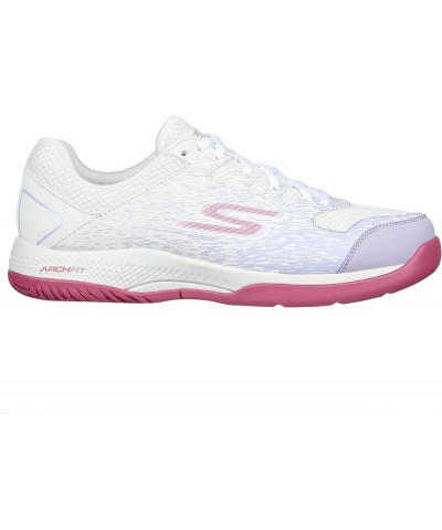 women's Go Train Arch Fit Viper Court-Pickleball Sneaker White/Lavender $54.97 Athletic Shoes