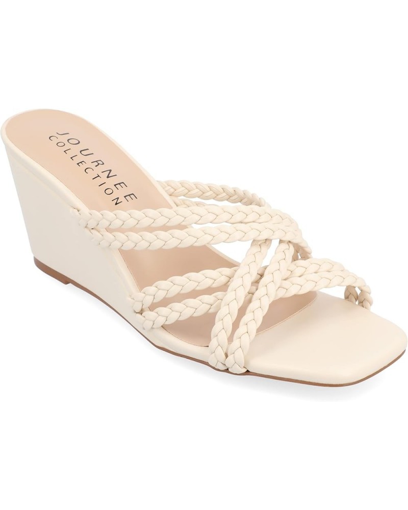 Women's Baylen Wedge Sandals Beige $21.15 Sandals