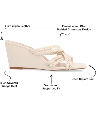 Women's Baylen Wedge Sandals Beige $21.15 Sandals