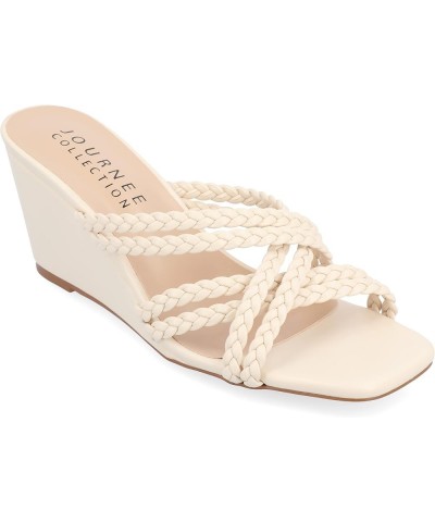 Women's Baylen Wedge Sandals Beige $21.15 Sandals