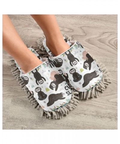 Unisex Fuzzy Slippers, Cozy Floor Dusting Cleaning Mop Shoes for Men Women M-L Multi 11 $9.99 Slippers