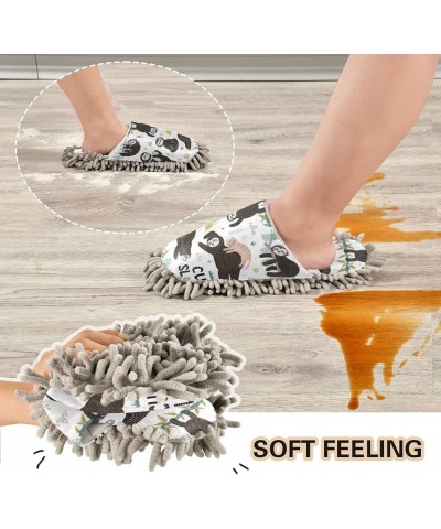 Unisex Fuzzy Slippers, Cozy Floor Dusting Cleaning Mop Shoes for Men Women M-L Multi 11 $9.99 Slippers