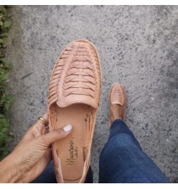 Sandals women Huarache Sandal Colorful Leather Mexican Style 3050 Flat Tan $32.39 Sandals